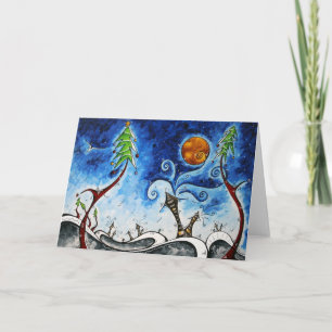 Cartes Pour Fêtes Annuelles Christmas Eve Original Art Grey Card Design