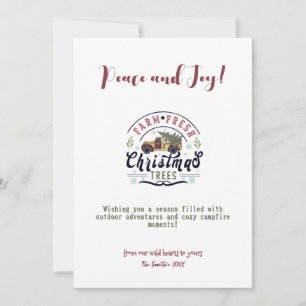 Cartes Pour Fêtes Annuelles Christmas Farm Truck Pine Tree Outdoor Adventure