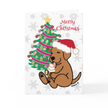 Christmas Fox Red Labrador Glace Creative Licking