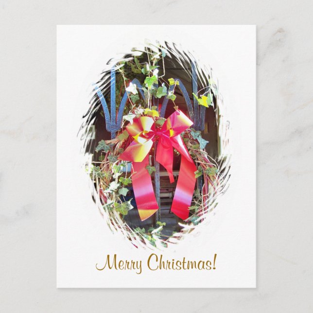 CARTES POUR FÊTES ANNUELLES CHRISTMAS GARLAND (Devant)