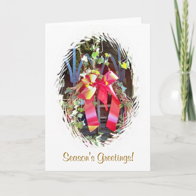 CARTES POUR FÊTES ANNUELLES CHRISTMAS GARLAND (Devant)