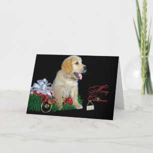Cartes Pour Fêtes Annuelles Christmas Golden Retriever Puppy