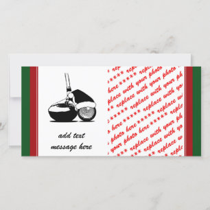 Cartes Pour Fêtes Annuelles Christmas Golf Ball and Club