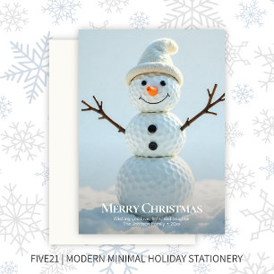 Cartes Pour Fêtes Annuelles Christmas Golf Ball Snowman