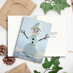 Cartes Pour Fêtes Annuelles Christmas Golf Ball Snowman