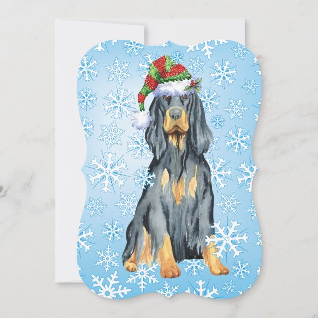 Cartes Pour Fêtes Annuelles Christmas Gordon Setter (Devant)
