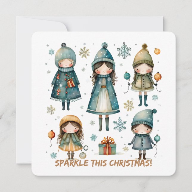 Cartes Pour Fêtes Annuelles Christmas Greeting Postcard (Devant)