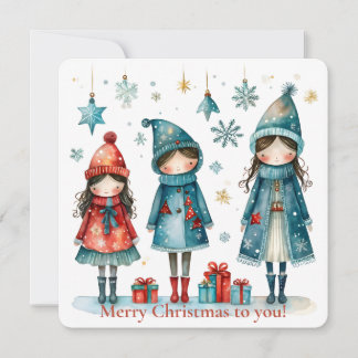 Cartes Pour Fêtes Annuelles Christmas Greeting Postcard