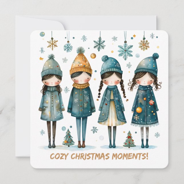 Cartes Pour Fêtes Annuelles Christmas Greeting Postcard (Devant)