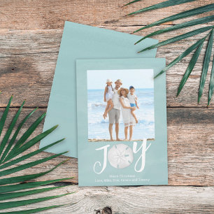 Cartes Pour Fêtes Annuelles Christmas Holiday Joy Photo Simple Trendy Beach
