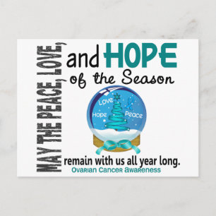Cartes Pour Fêtes Annuelles Christmas Holiday Snow Globe 1 Ovarian Cancer