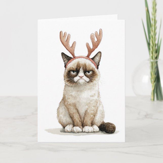 Cartes Pour Fêtes Annuelles Christmas Humbug Cat (Devant)