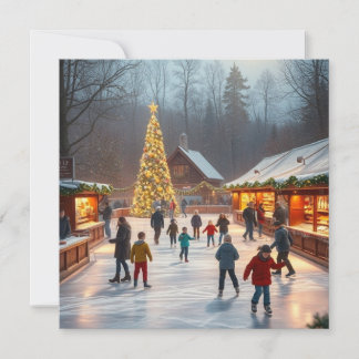 Cartes Pour Fêtes Annuelles Christmas Ice Rink