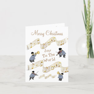 Cartes Pour Fêtes Annuelles Christmas Joy To World Music Notes