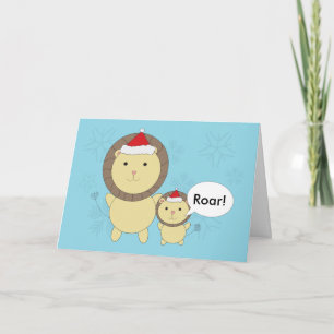Cartes Pour Fêtes Annuelles Christmas Lions Wearing
