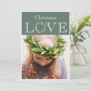 Cartes Pour Fêtes Annuelles Christmas Love Photo Eucalyptus Wreath