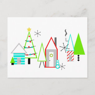 Cartes Pour Fêtes Annuelles christmas midcentury