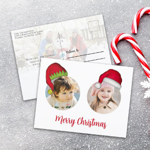Cartes Pour Fêtes Annuelles Christmas mignon Père Noël Elf Funny Whimsical 3 P