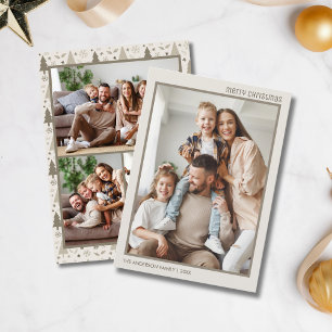 Cartes Pour Fêtes Annuelles Christmas Modern 4 Family Photo Collage