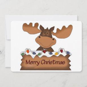 Cartes Pour Fêtes Annuelles Christmas Moose