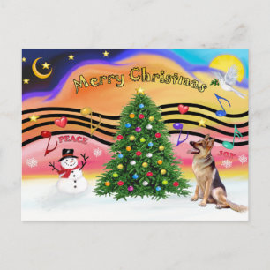 Cartes Pour Fêtes Annuelles Christmas Music 2 - German Shepherd 1