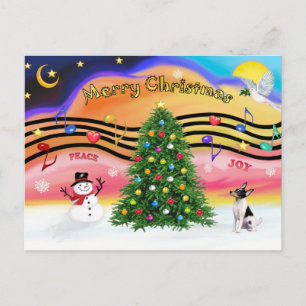 Cartes Pour Fêtes Annuelles Christmas Music 2 - Toy Fox Terrier