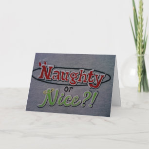CARTES POUR FÊTES ANNUELLES CHRISTMAS NAUGHTY OU JOLIMENT-JOYEUX D'UNE FAÇON O
