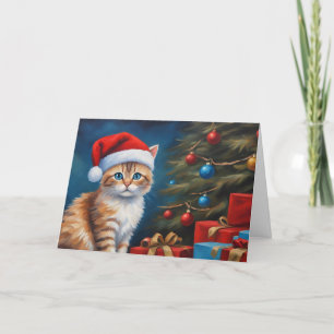 Cartes Pour Fêtes Annuelles Christmas Orange Tabby Kitten