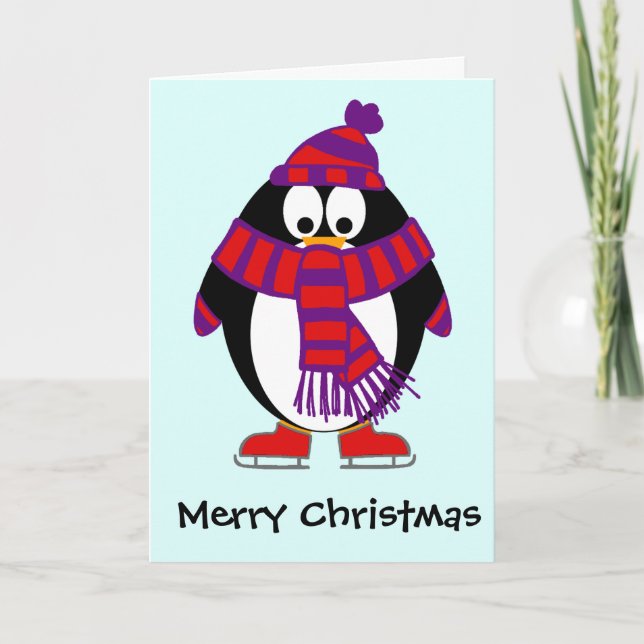 Cartes Pour Fêtes Annuelles Christmas Penguin (Devant)