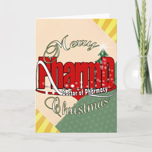 Cartes Pour Fêtes Annuelles CHRISTMAS PharmD Docteur en pharmacie (Devant)