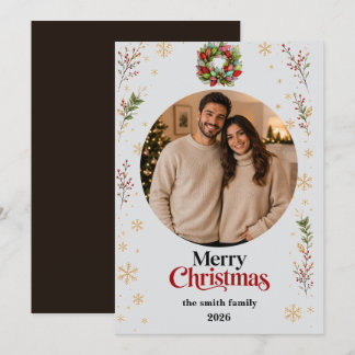 Cartes Pour Fêtes Annuelles Christmas Photo Card | Merry Christmas