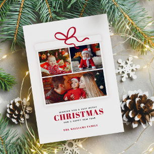 Cartes Pour Fêtes Annuelles Christmas Present 3 Photo Collage personnalisé