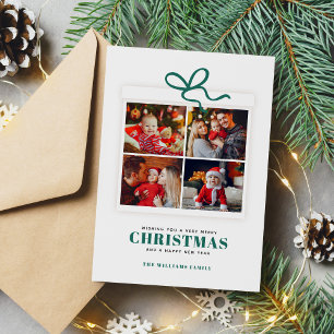 Cartes Pour Fêtes Annuelles Christmas Present 4 Photo Collage