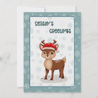 Cartes Pour Fêtes Annuelles Christmas Seasons Greetings with a Little Deer