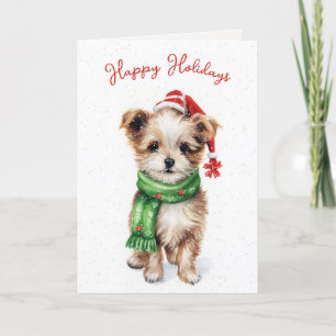 Cartes Pour Fêtes Annuelles Christmas Shih Tzu Dans Les Snowflakes
