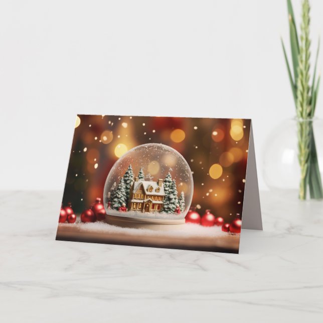 Cartes Pour Fêtes Annuelles Christmas Snowglobe (Devant)