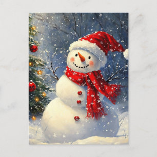 Cartes Pour Fêtes Annuelles Christmas Snowman