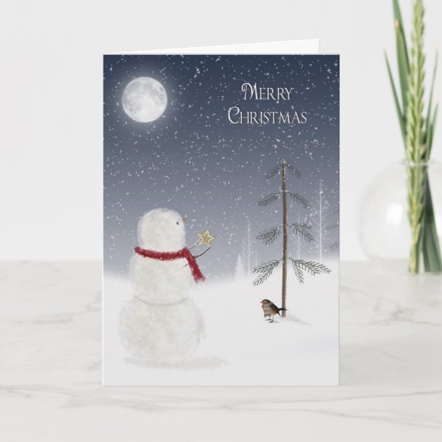 Cartes Pour Fêtes Annuelles Christmas Snowman (Devant)