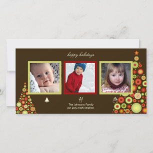Cartes Pour Fêtes Annuelles Christmas, snowman et santa tree photo cards