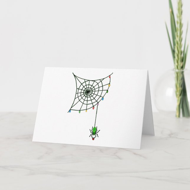 Cartes Pour Fêtes Annuelles Christmas Spider Web Lights Goth Holiday (Devant)