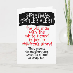 Cartes Pour Fêtes Annuelles Christmas Spoiler Alert! Funny Christmas 