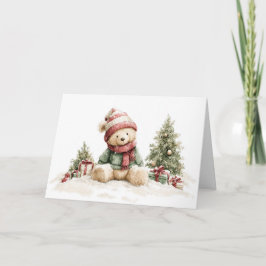 Cartes Pour Fêtes Annuelles Christmas Teddy Bear