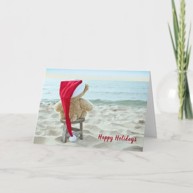 Cartes Pour Fêtes Annuelles Christmas Teddy Bear Miss You (Devant)
