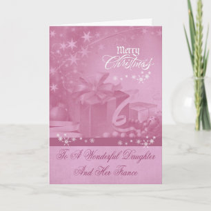 Cartes Pour Fêtes Annuelles Christmas To Daughter et Fiance Greeting Card