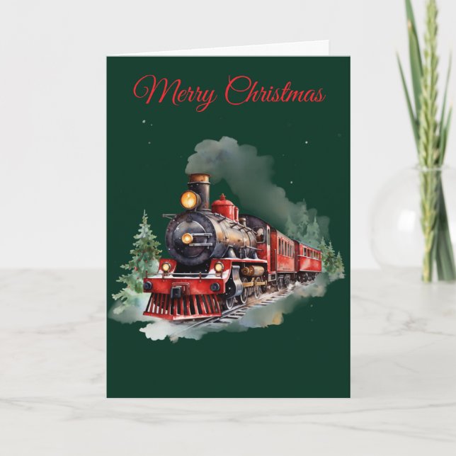 Cartes Pour Fêtes Annuelles Christmas Train (Devant)