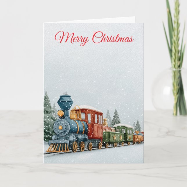 Cartes Pour Fêtes Annuelles Christmas train (Devant)