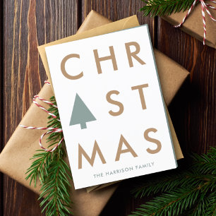 Cartes Pour Fêtes Annuelles Christmas Tree   Modern Minimalist Scandinavian