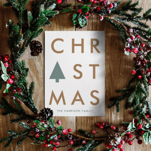 Cartes Pour Fêtes Annuelles Christmas Tree   Modern Minimalist Scandinavian