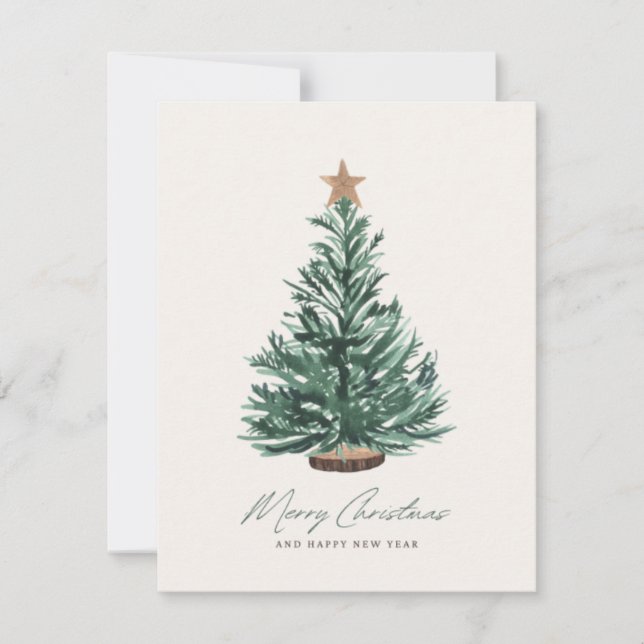Cartes Pour Fêtes Annuelles Christmas Tree Non-Photo Holiday Card (Devant)