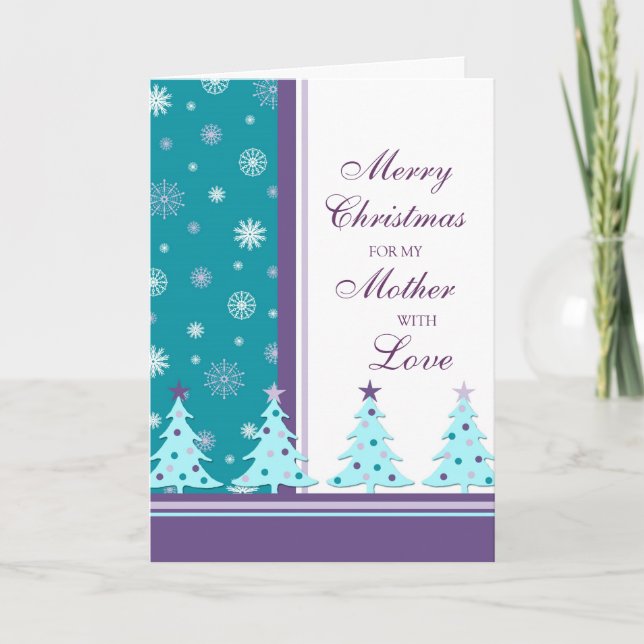 Cartes Pour Fêtes Annuelles Christmas Trees Mother Merry Christmas (Devant)